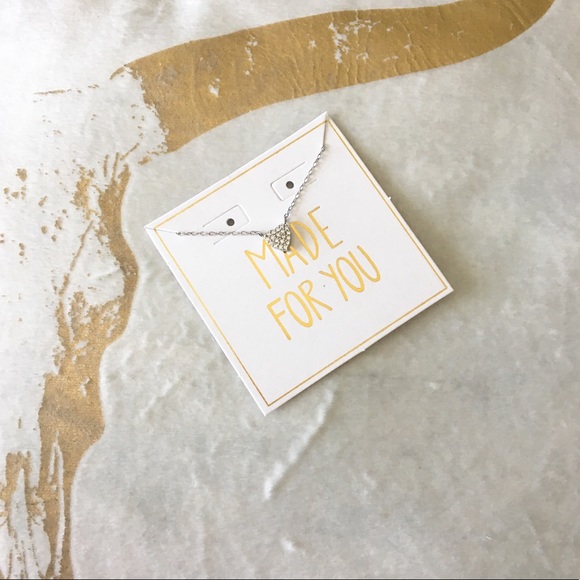 New ღ Pave CZ Heart ღ 925 SS Station Necklace ღ - Picture 4 of 5